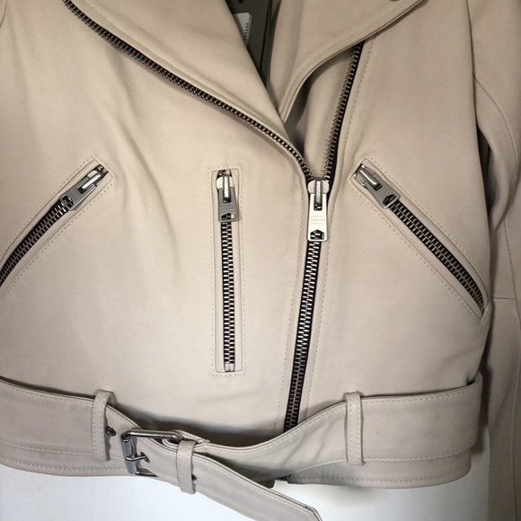 Allsaints Balfern leather jacket Size 0 - Picture 6 of 9